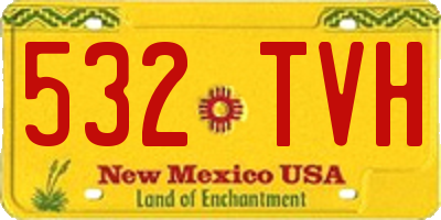 NM license plate 532TVH