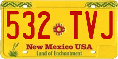 NM license plate 532TVJ