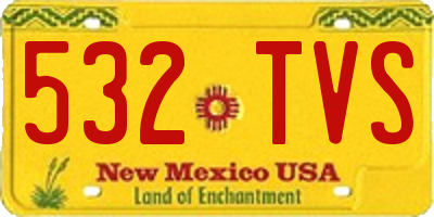 NM license plate 532TVS