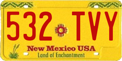 NM license plate 532TVY