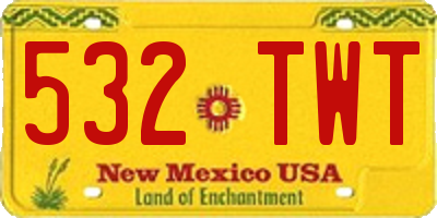 NM license plate 532TWT