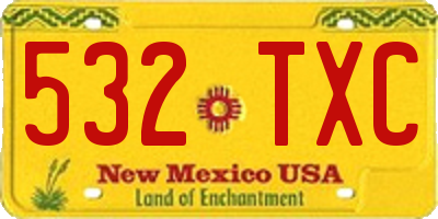 NM license plate 532TXC