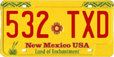 NM license plate 532TXD