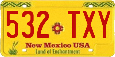 NM license plate 532TXY