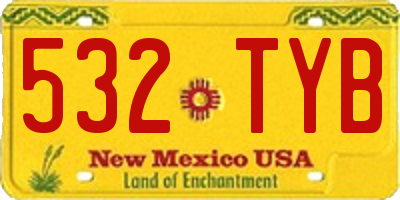 NM license plate 532TYB