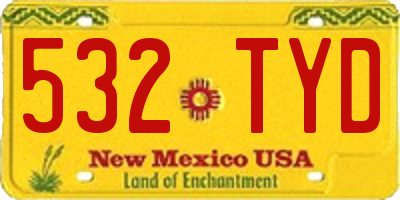 NM license plate 532TYD