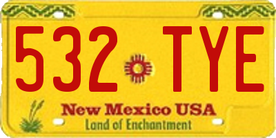NM license plate 532TYE