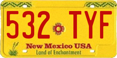 NM license plate 532TYF