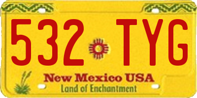 NM license plate 532TYG