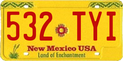 NM license plate 532TYI