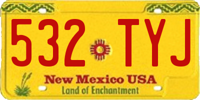 NM license plate 532TYJ