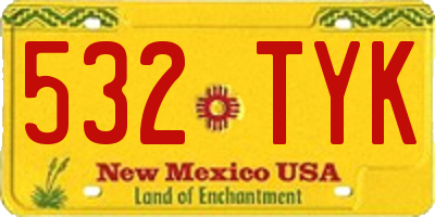 NM license plate 532TYK