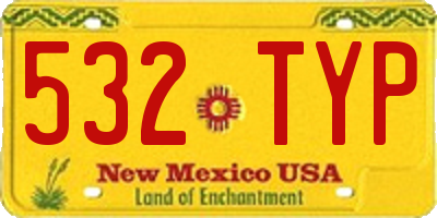 NM license plate 532TYP