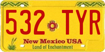 NM license plate 532TYR