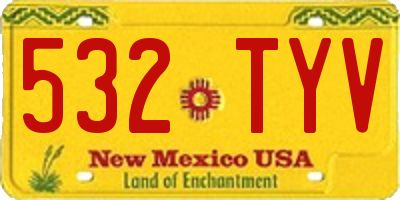 NM license plate 532TYV