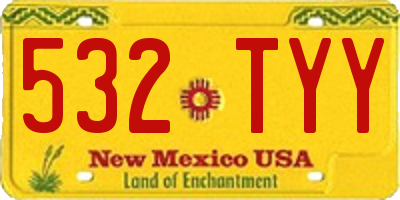 NM license plate 532TYY