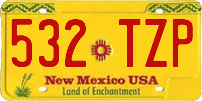 NM license plate 532TZP