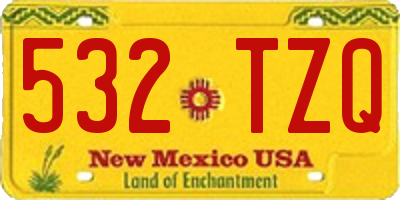 NM license plate 532TZQ