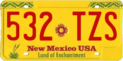 NM license plate 532TZS