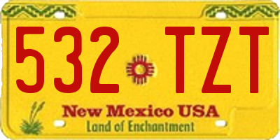 NM license plate 532TZT