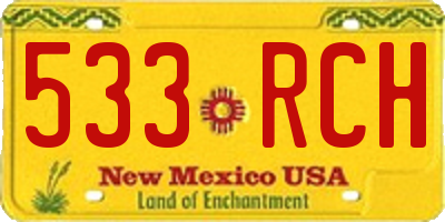 NM license plate 533RCH