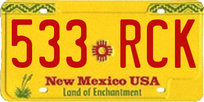 NM license plate 533RCK