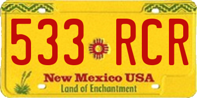 NM license plate 533RCR