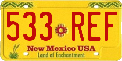 NM license plate 533REF