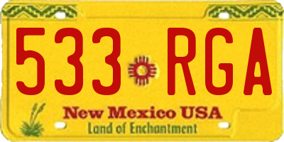 NM license plate 533RGA