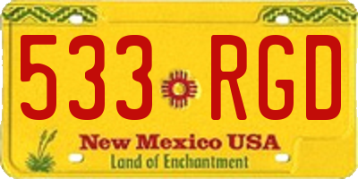 NM license plate 533RGD