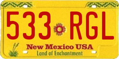 NM license plate 533RGL