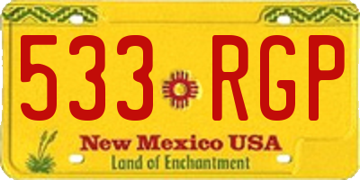NM license plate 533RGP