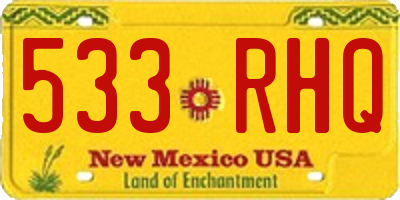 NM license plate 533RHQ