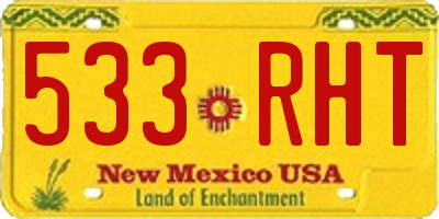NM license plate 533RHT