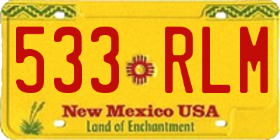 NM license plate 533RLM