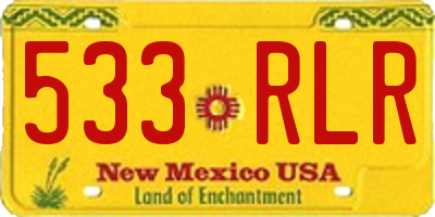 NM license plate 533RLR