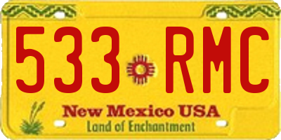 NM license plate 533RMC