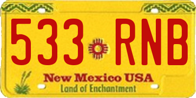 NM license plate 533RNB