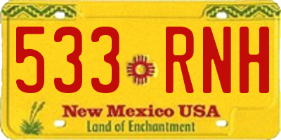 NM license plate 533RNH