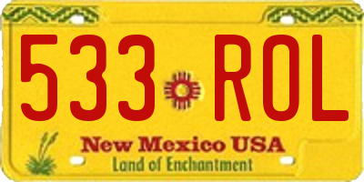 NM license plate 533ROL