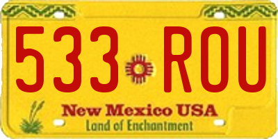 NM license plate 533ROU