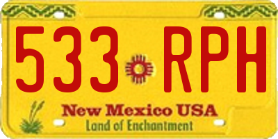 NM license plate 533RPH