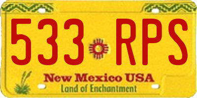 NM license plate 533RPS