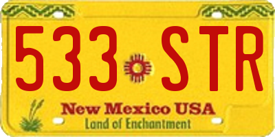 NM license plate 533STR