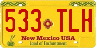 NM license plate 533TLH