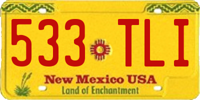 NM license plate 533TLI