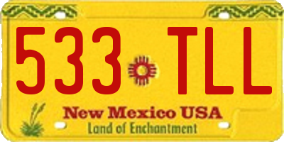 NM license plate 533TLL