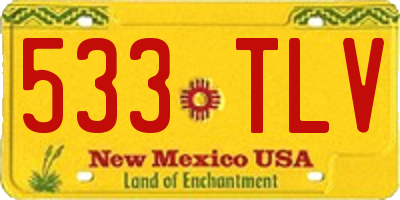NM license plate 533TLV