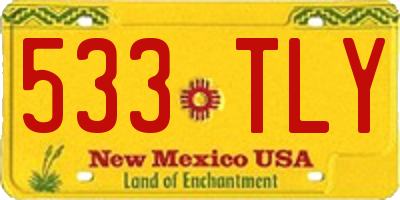 NM license plate 533TLY