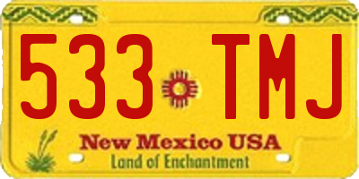 NM license plate 533TMJ